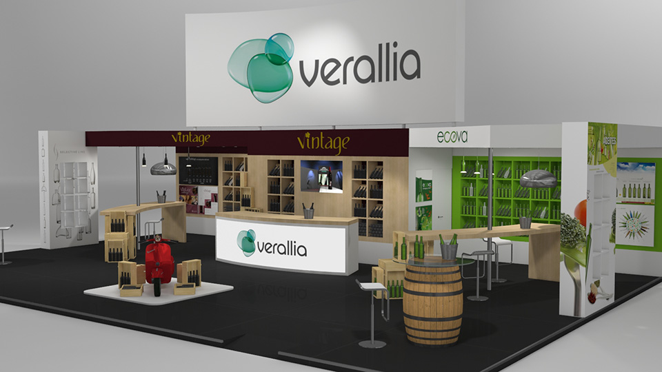 Visualización 3D stand de Veralia para la ferlia Enomaq 2013