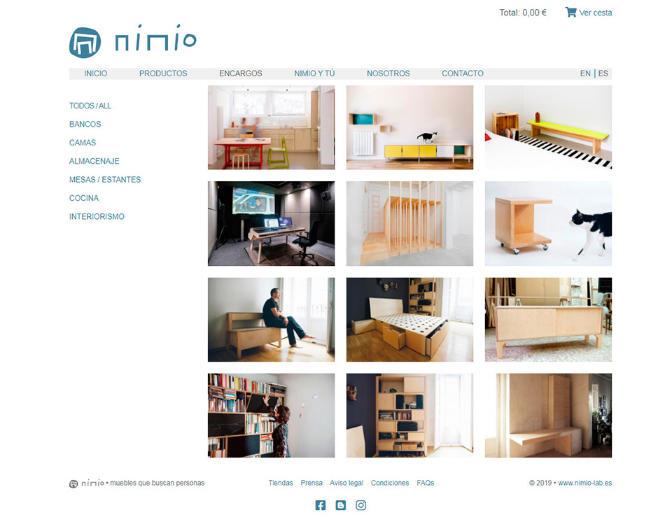 Web muebles nimio