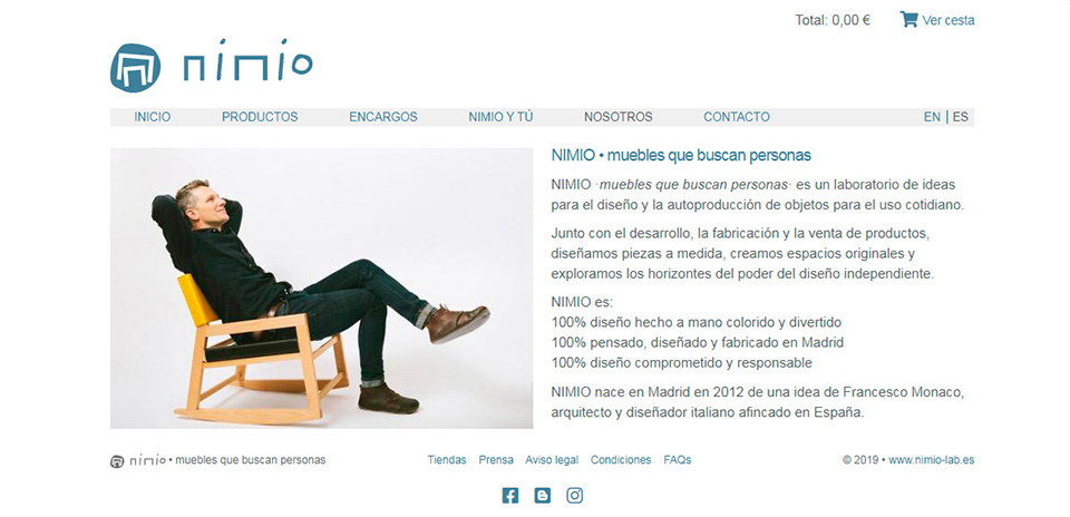 Web muebles nimio